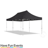 Partytent Easy-UP 3x6 Zwart Brandvertragend