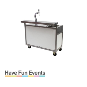 Mobiele Bar wit ( 1 m.)