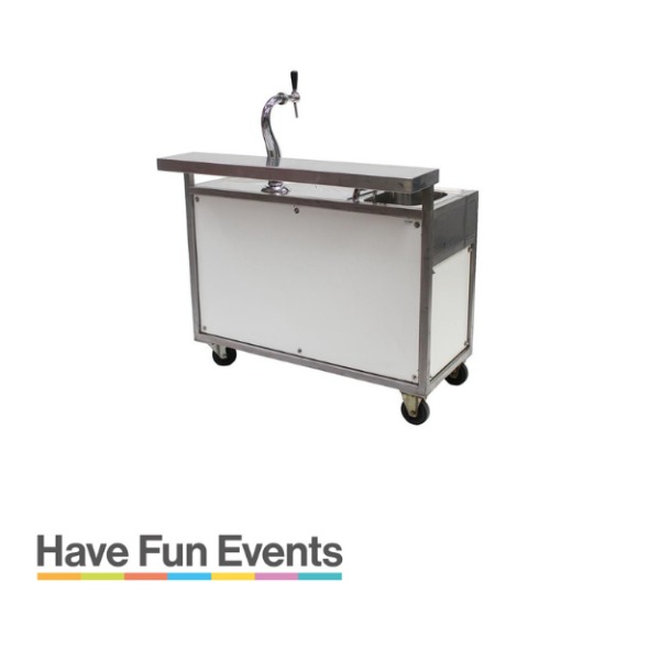 Mobiele Bar wit ( 1 m.)
